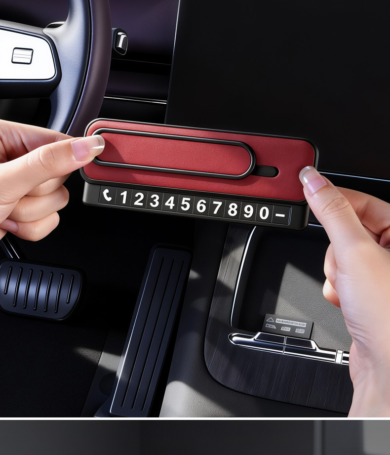 Suitable for Ideal Temporary Parking Number Plates for Ideal One/L6/L7/L8/L9, Practical Interior Moving Car Phone Number Plate