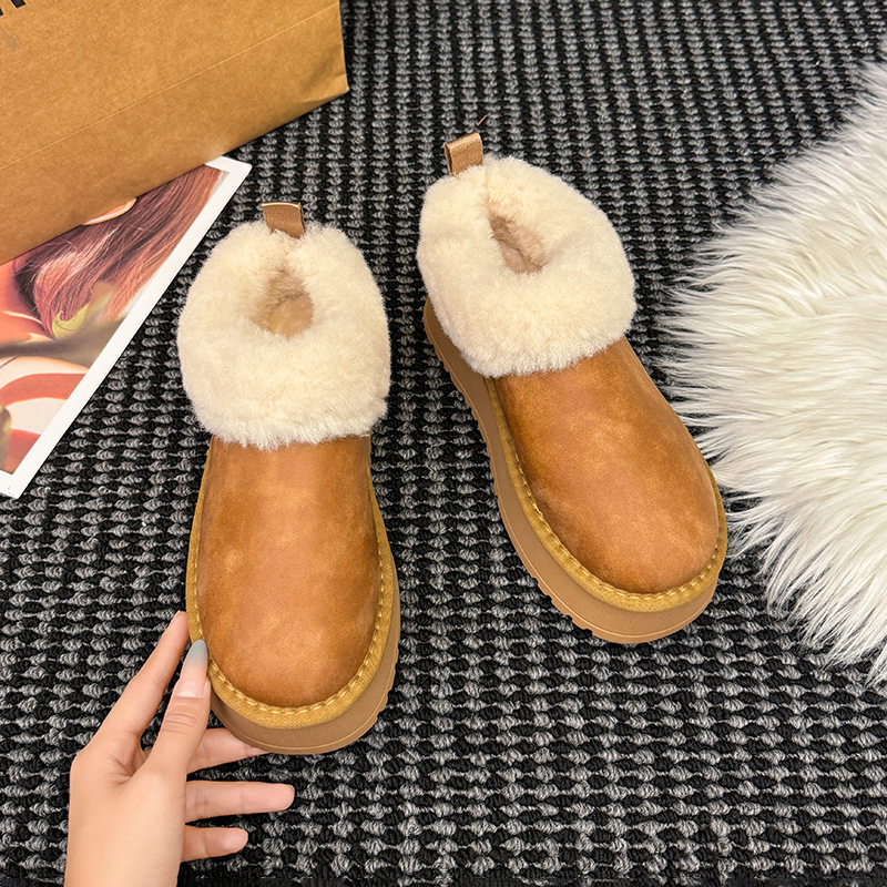 Women's Winter Snow Boots With Fleece Lining And Non-slip Sole_voghion.com