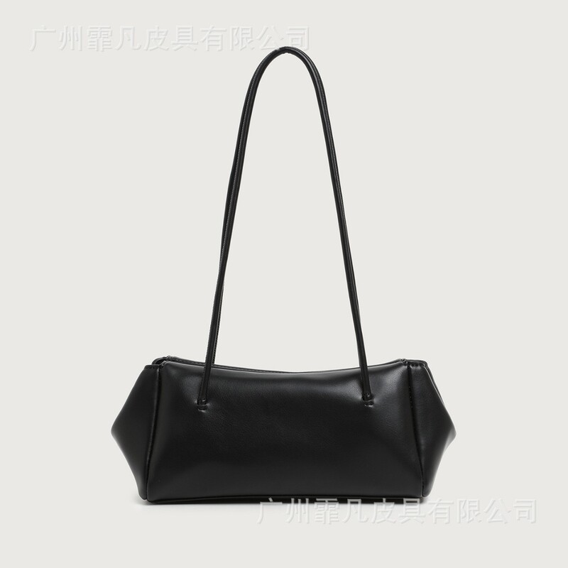 z brand 2026 summer new women's bag, black, with zipper inner pocket, extended version, shoulder bag, casual commuter handbag