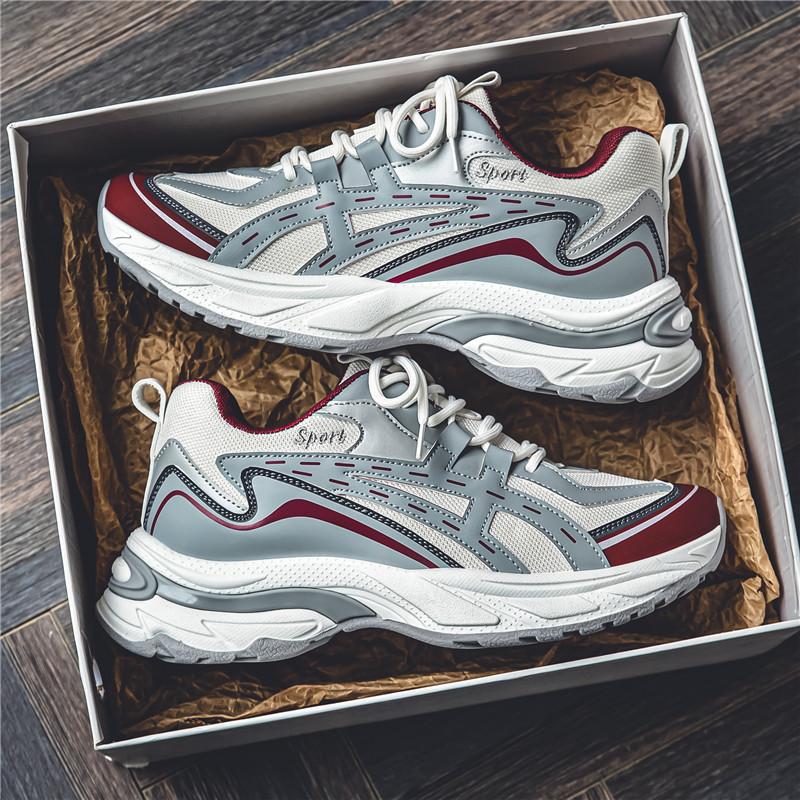 Zapatos de hombre, zapatos deportivos voladores transpirables de verano, zapatos casuales de papá de estudiante de corte bajo de moda, suela gruesa, zapatos de moda hermosos