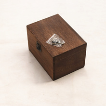 桐木碳化做旧复古带锁收纳盒实木质桌面收纳杂物小箱子Zakka家用