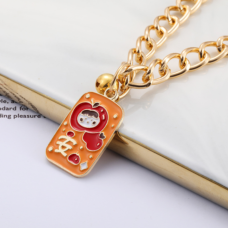 Collar de gato decorativo de dibujos animados lindo Geely colgante de texto de aleación de la Etiqueta de perro Cadena de mascotas al por mayor