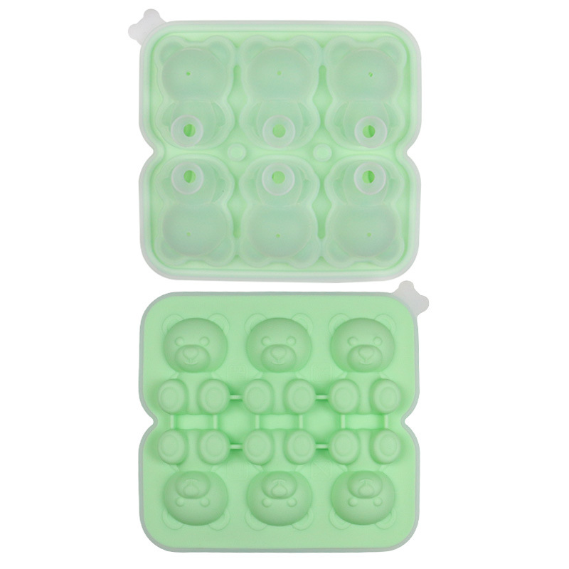 Nueva silicona Internet celebridad oso cubo de hielo molde casero leche té café bebida compañero lindo DIY hielo bandeja fabricación