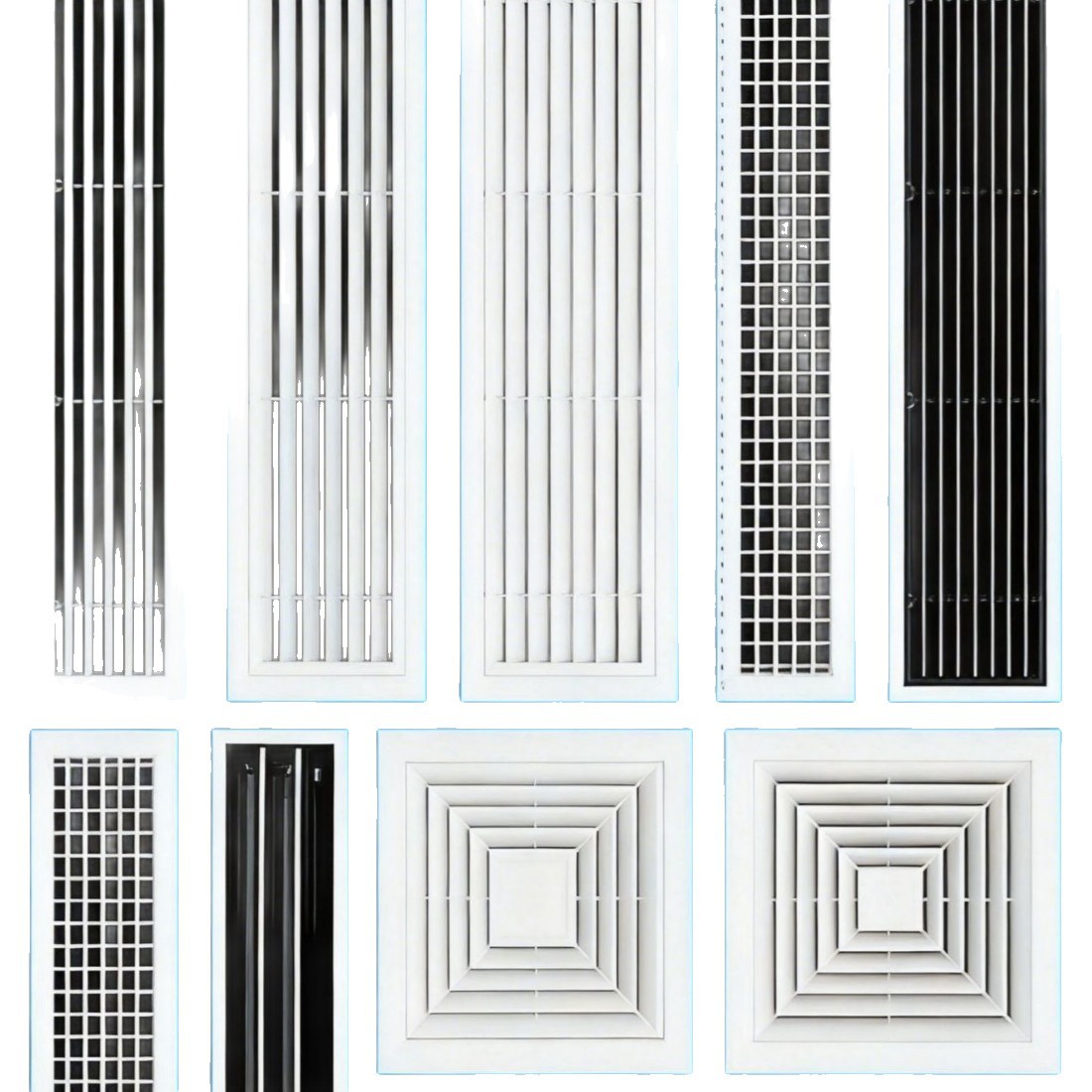 One stop air outlet factory ABS air outlet central air conditioning air outlet pre embedded minimali