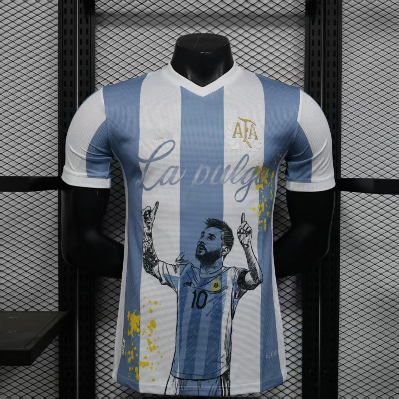 25-26 Jugadores argentinos, uniformes de fútbol de fans, uniformes de entrenamiento de edición especial de Messi, España