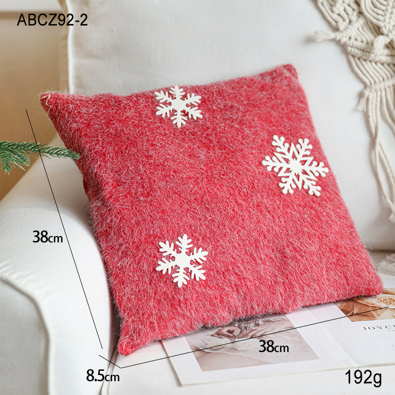Navidad almohada roja almohada de nieve almohada de la sala de estar sofá respaldo decoración almohada de Navidad cojín de cabecera adornos