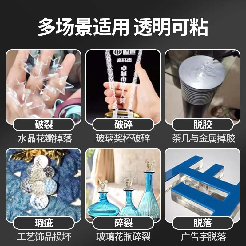 スポット卸売工業用グレードの無影接着剤高透明痕跡のない金属ガラスプラスチック結合環境に優しい高温耐性 UV 接着剤|undefined
