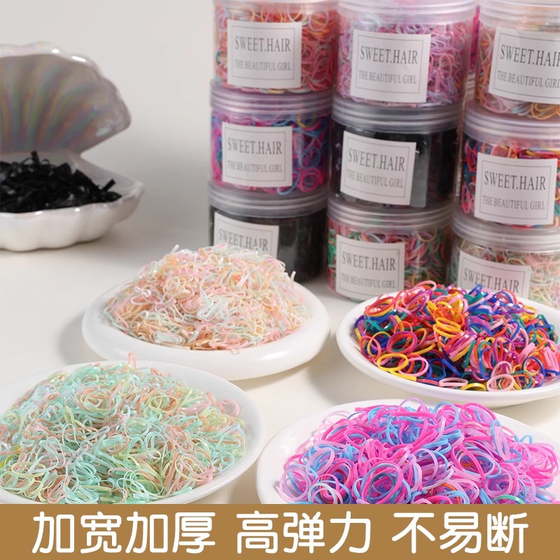 Cordón de cabello desechable para mujeres de alta calidad, anillo de cabello de alta elasticidad y duradero para niños, toque de cabello de cabello no lesionado