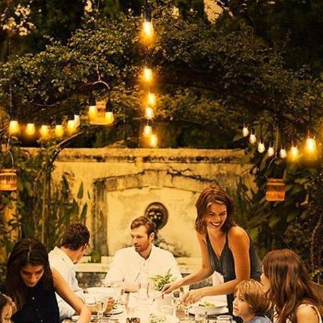 批发户外防水灯串E26E27吊灯 S14灯泡室外装饰灯串线美规欧规可定