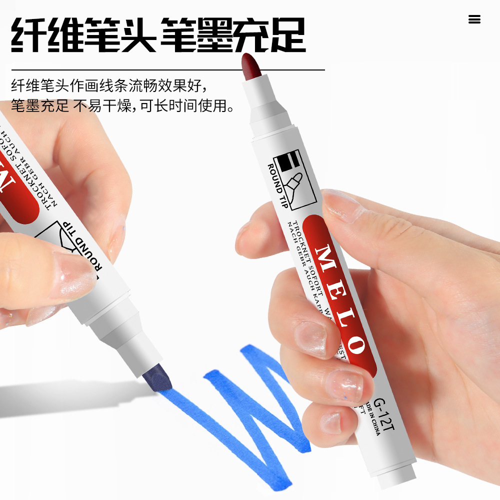 Resistente a la escritura punta de cuchillo marca de cabeza gruesa lápiz de aceite impermeable de gran capacidad logística marca de cabeza grande especial lápiz al por mayor