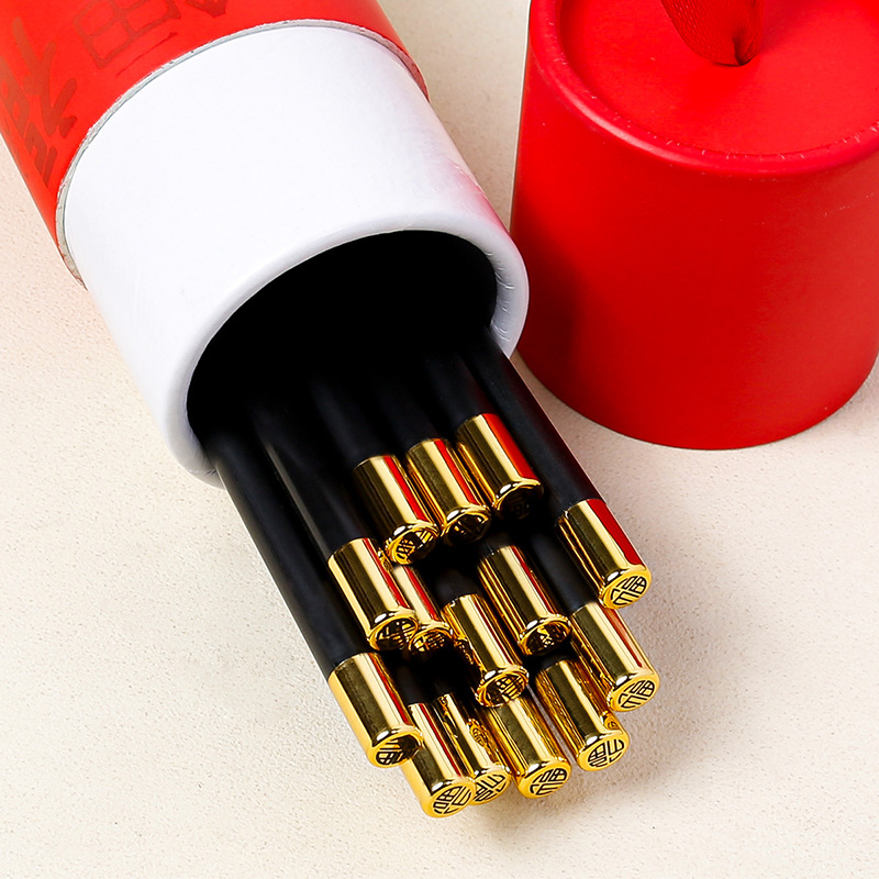 Palillos de regalo de año nuevo Palillos de madera de ala de pollo, caja de regalo, palillos festivos de madera maciza, sin pintura, sin cera, impresión antideslizante LOGO al por mayor