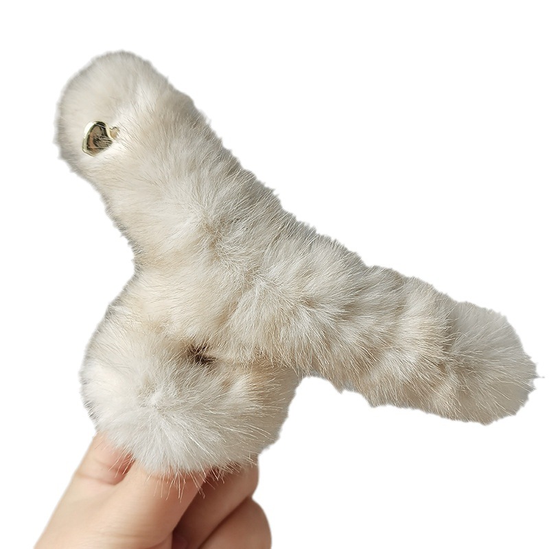 Hair clip Premium plush clip Oversized style back of head shark clip_voghion.com