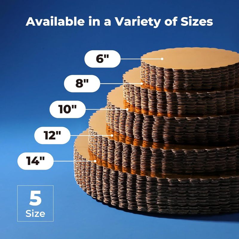 2 ミリメートル波形レースケーキマットラウンド 12inch ベースケーキトレイベースハード紙カード透明ケーキベース|undefined