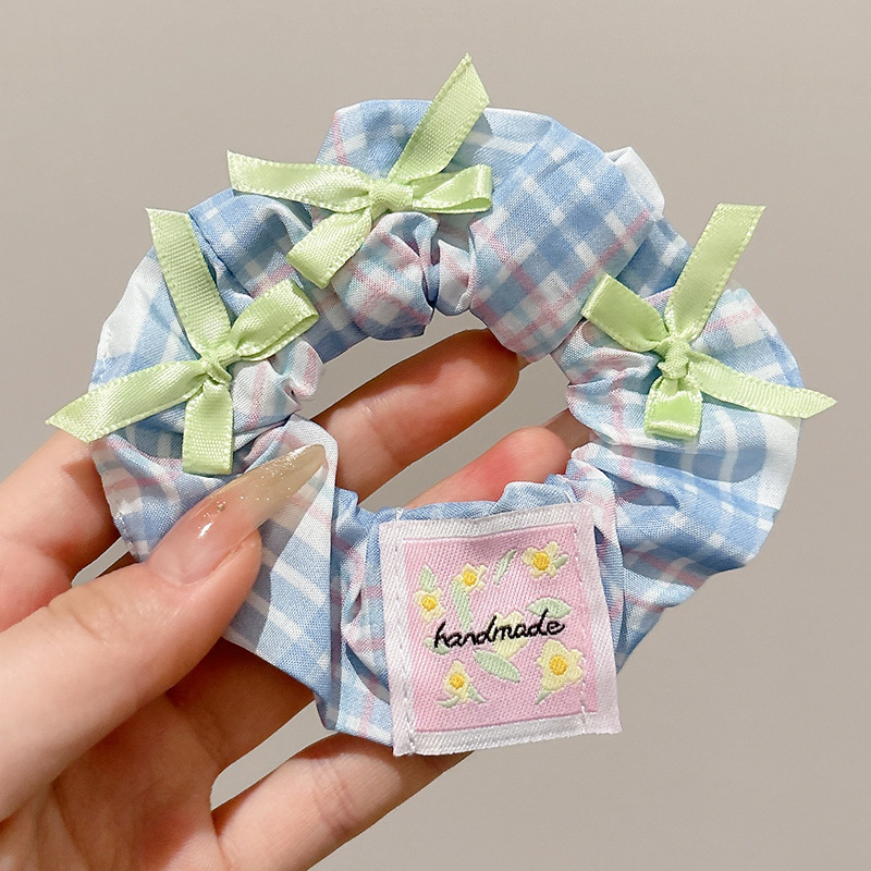 El encaje francés punto de onda arco intestino grueso anillo de cabello para mujeres de alta calidad cuerda de cabello de alta elasticidad cuerda de cabello adornamiento