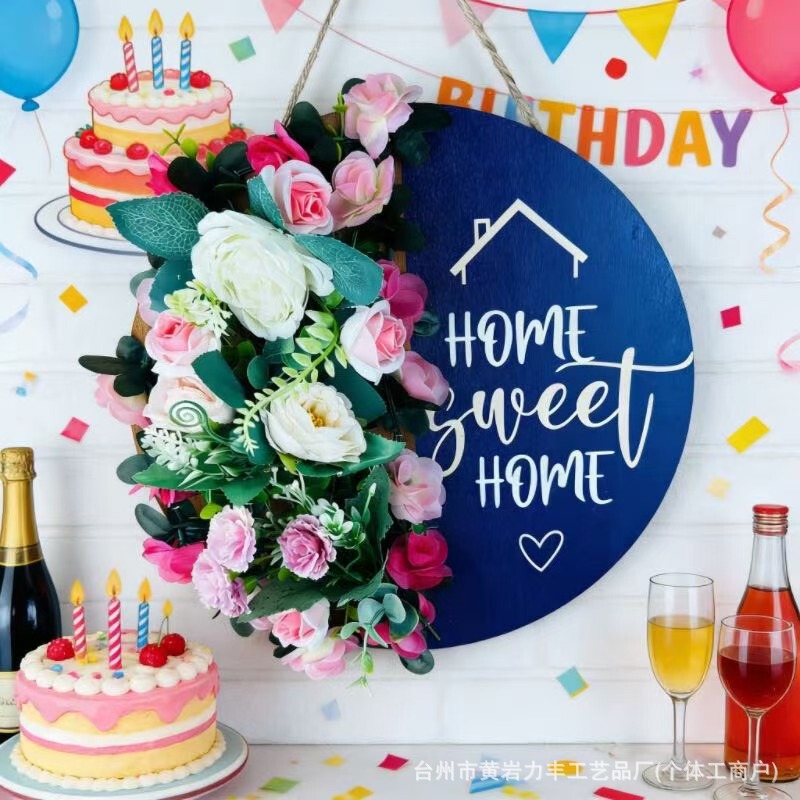 Cross-Border Welcome Sign, Door Sign, Front Door Decoration, Outdoor Hanging Decoration, Wooden Sign, Wall Decoration, Spring and Summer Decorative Wreath Cross-Border Welcome Sign, Door Sign, Front Door Decoration, Outdoor Hanging Decoration, Wooden Sign, Wall Decoration, Spring and Summer Decorative Wreath