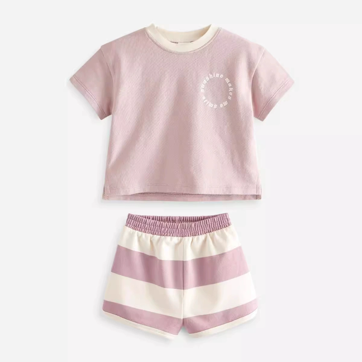 Детский комплект, европейский стиль, с коротким рукавом, 2–7 лет