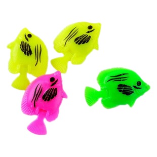Simulation fish wholesale water ball fish tank decoration floating fish mini twisted egg accessories colorful plastic 2.5CM small fish