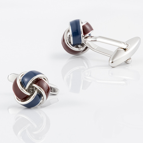 New Burgundy Brown Oil Spotted Cable Shaped Cufflinks for Imported Men's French Style Shirt Cufflinks Wholesale