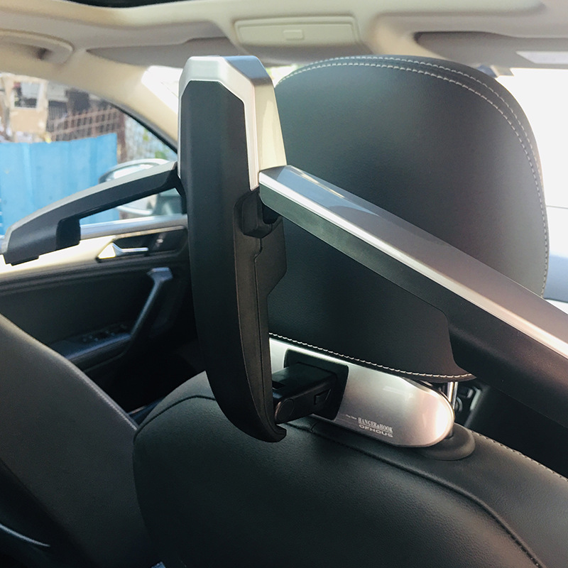 Percha de coche retráctil de suministro directo de fábrica para traje percha de coche plegable multifuncional para coche de negocios