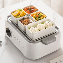 陶瓷家用蒸锅专用碗蒸蛋蒸菜蒸肉长方形碗辅食隔水釉下彩耐高温碗