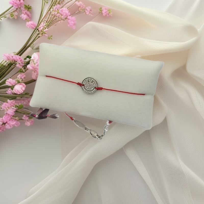 French Little Red Rope Smiley Face Diamond-Encrusted Zodiac Year Unisex Versatile Bracelet Valentine's Day Gift