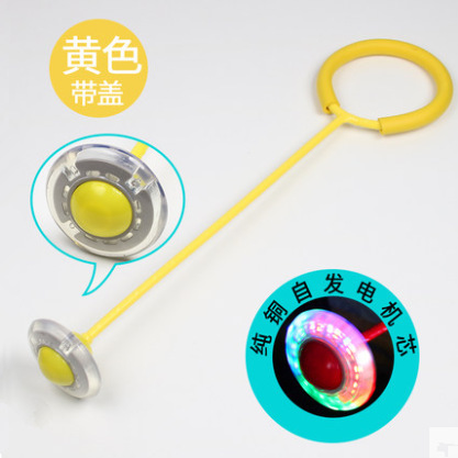 Anillo de pie luminoso Bola de salto slip-on swing anillo giratorio niños de una sola pierna swing bola flash Bola de salto pie hula hoop