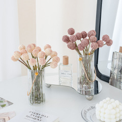 秋色黃金球小花束仿真花仿真綠植乾花植物裝飾花擺件客廳假花插花