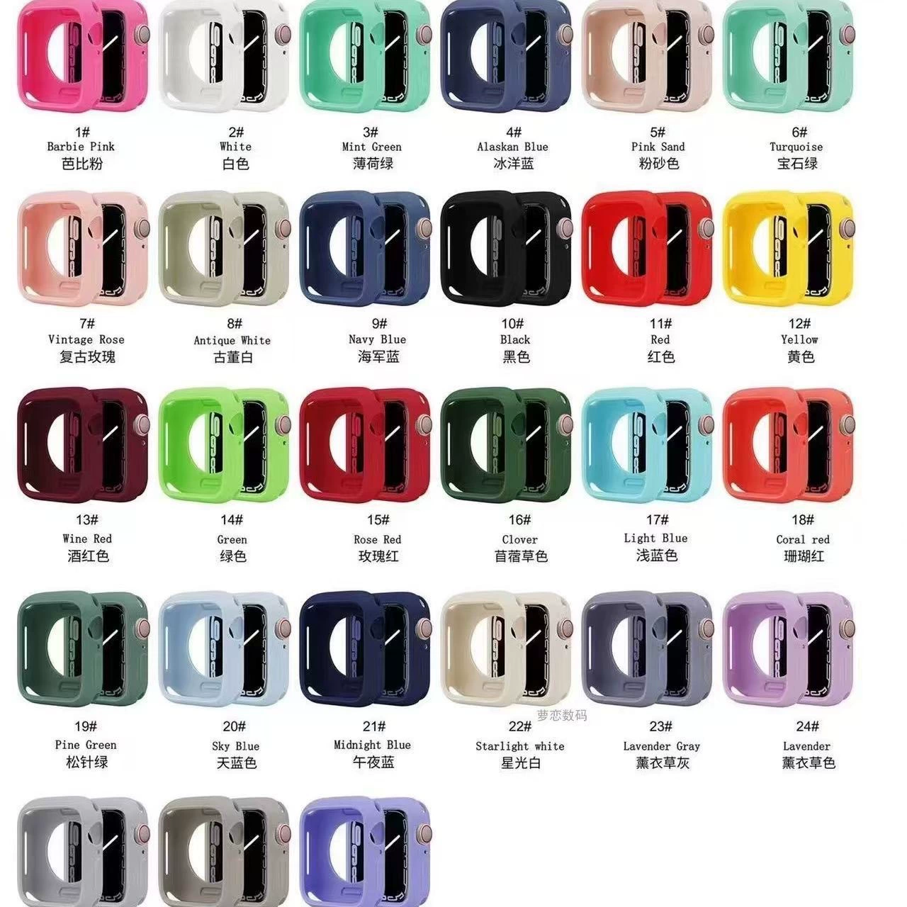 Силиконовый мягкий защитный чехол в цвет конфет для IWATCH, подходит для Apple S10/8/7/SE/Ultra