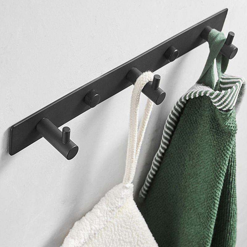 Cross-border exclusive 304 stainless steel hook adhesive hook nailless hanger clothing hook hat hook wall-mounted row hook