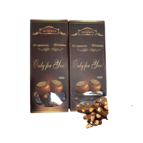Russian style large hazelnut chocolate imported dark chocolate hazelnut sandwich Russian food wholesale