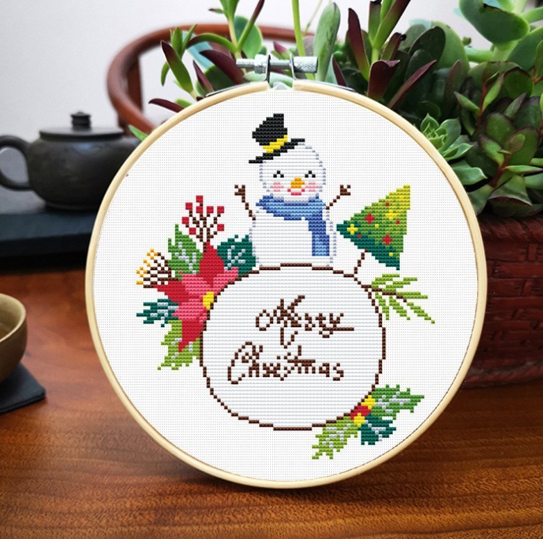 Jinhao bordado hecho a mano DIY material paquete principiante niños simple tela Cruz puntada grande colgante pintura 26cm