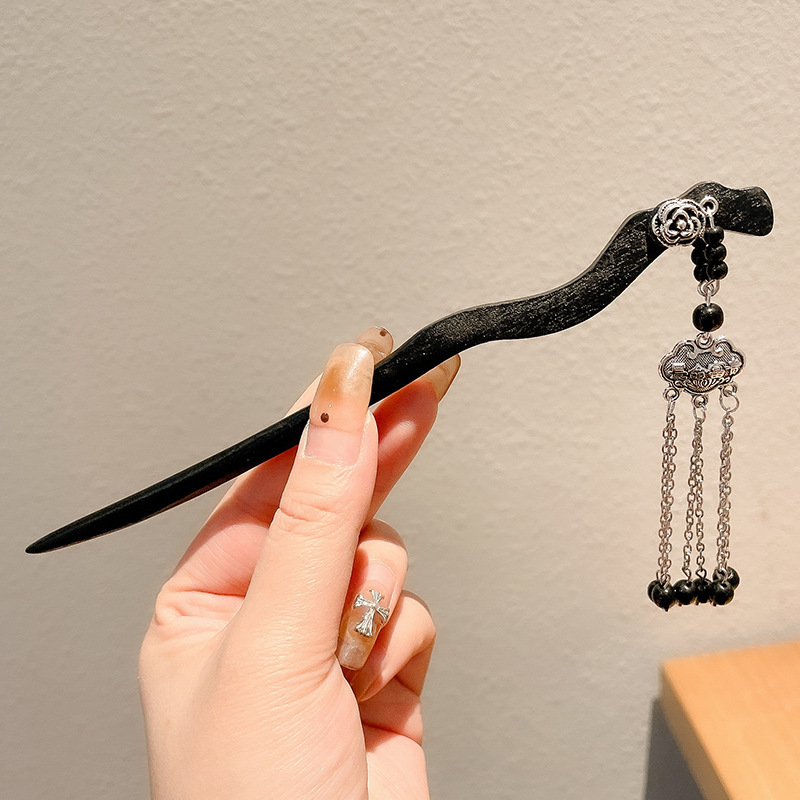 Orquídea de estilo antiguo broche de orquídea de franela nuevo estilo chino de primavera adornamiento de cabello temperamento disco broche de cabello simple broche nicho tocado