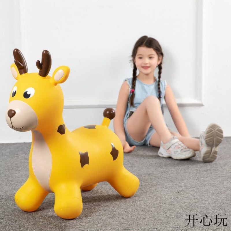 Music inflatable rubber toy for jumping