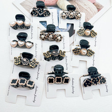 韩国复古山茶花珍珠迷你小抓夹顶夹女刘海碎发夹子公主头发夹头饰