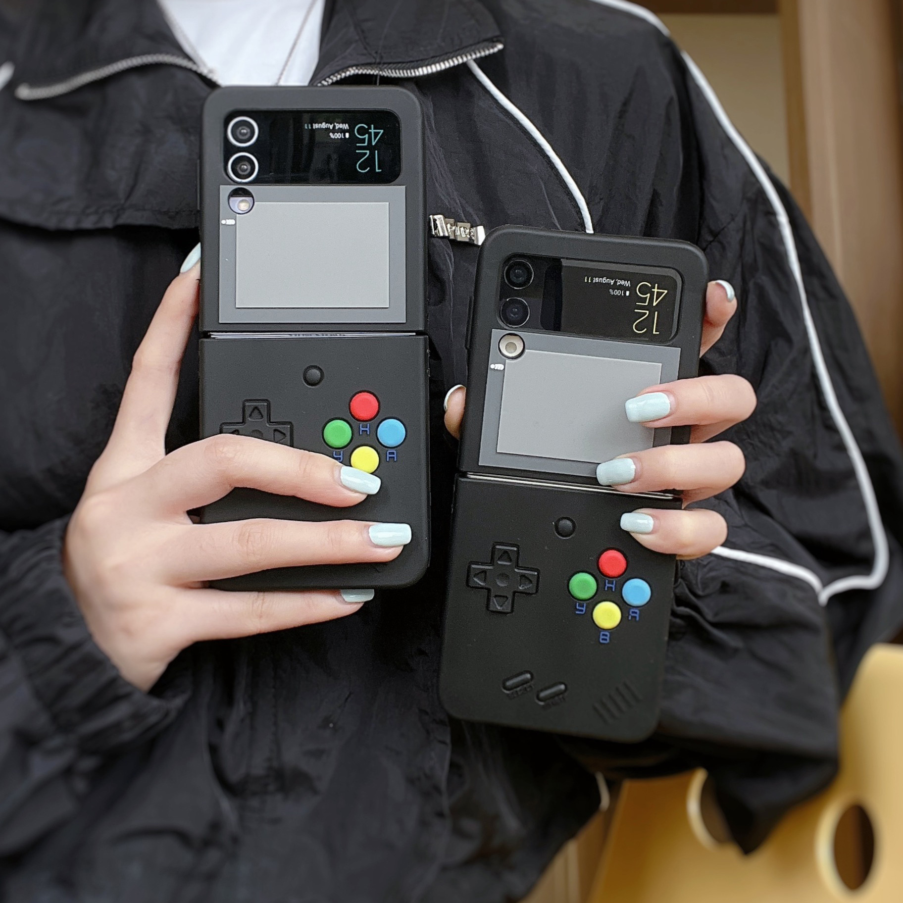 Creative Silicone Game Machine for Samsung Galaxy Z Flip3/4 Folding Phone Case ZFlip5/6 Korea_voghion.com
