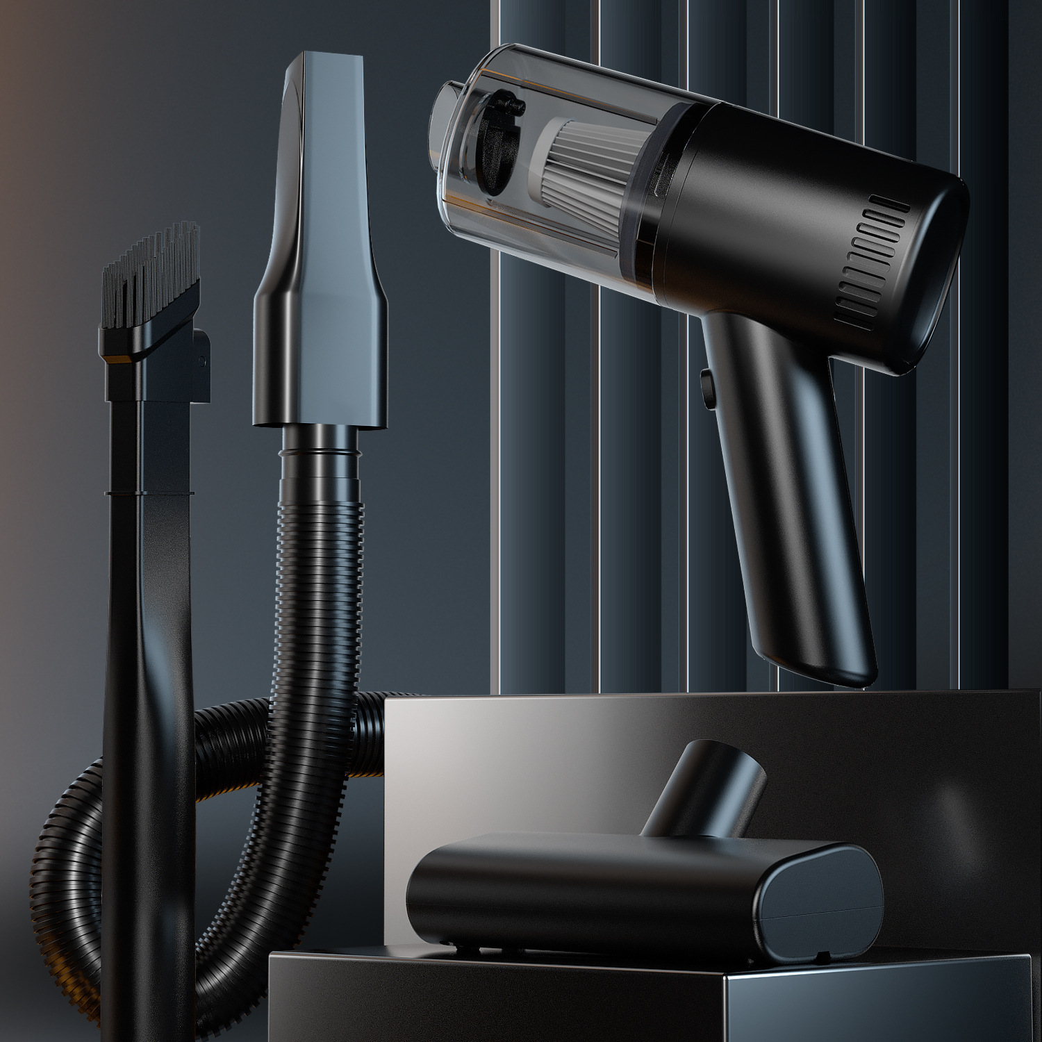 Car Supplies Vacuum Cleaner, Wireless Handheld, Strong Suction, Small Size, Portable for Car Use