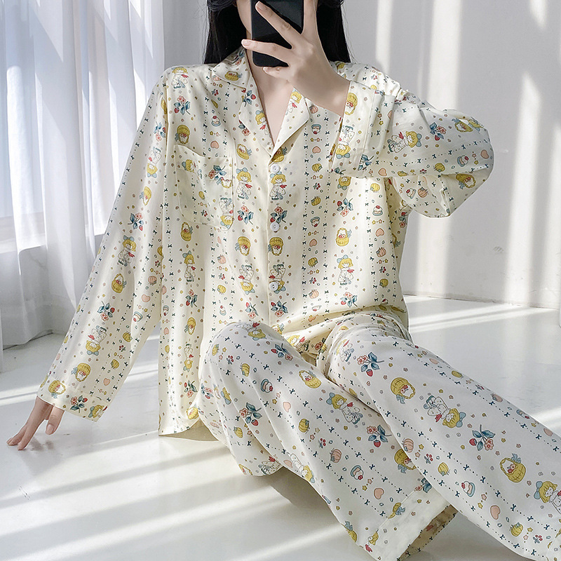 女性用夏の綿シルクパジャマ、長袖、薄手のホーム服、通気性、吸汗性、柔らかい綿シルク、大きいサイズのスーツ、ドロップシッピング|undefined