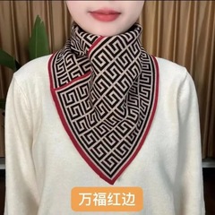 三角マフラーマフラーマフラーの新型ファッション2024秋冬の首保護韓国版防寒百合首カバー保温気質