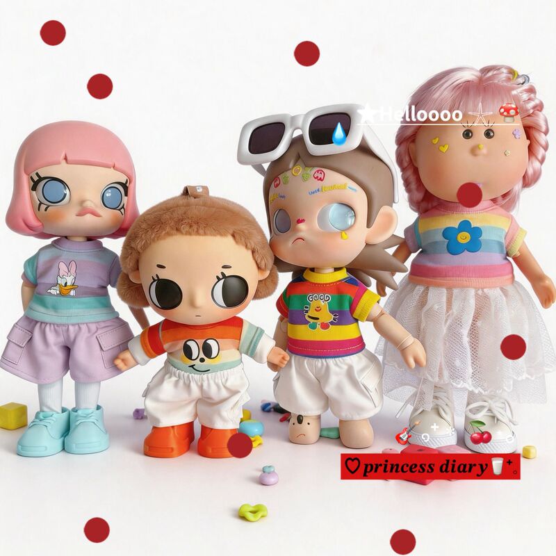 Only Doll Clothes: Nyota Doll Clothes/Potato Girl/Ga Zi Sister Doll Clothes/Zsiga's Dream Colorful Striped Doll Clothes Only Doll Clothes: Nyota Doll Clothes/Potato Girl/Ga Zi Sister Doll Clothes/Zsiga's Dream Colorful Striped Doll Clothes