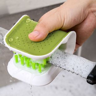 Folding Knife Washing Brush, Hand-Washable U-Shaped Hand Brush, Multi-Functional Household Kitchen Supplies Knife and Fork Cleaning