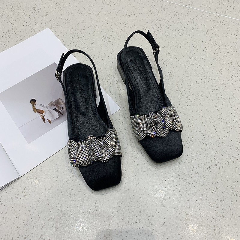 fashion silk rhinestone flats sandals  NSHU62848