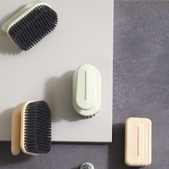 Home shoe brush and laundry brush set, soft bristle long handle shoe brush, multifunctional household cleaning plastic clothing brush