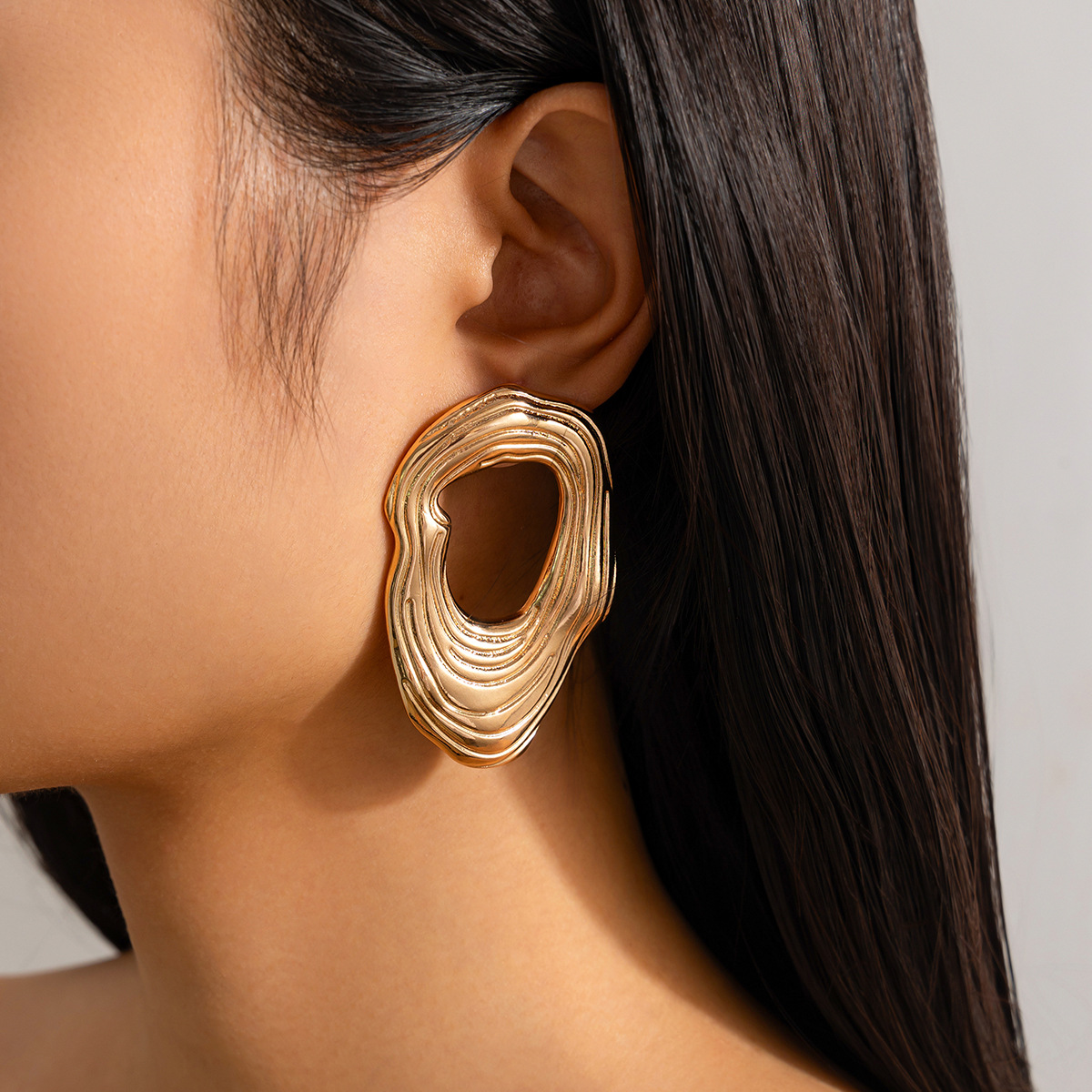 12g Weight Steel needle Ear Needle Material Drop Earrings, Ear Studs Classification 1 Pair Quantity Party, Street Occasion Alloy Material Geometric Pattern Women's Gender Polished Finish Plating Design Exaggerated, Punk Style 1 Pair Exaggerated Punk Geometric Plating Alloy Drop Earrings Ear Studs 6