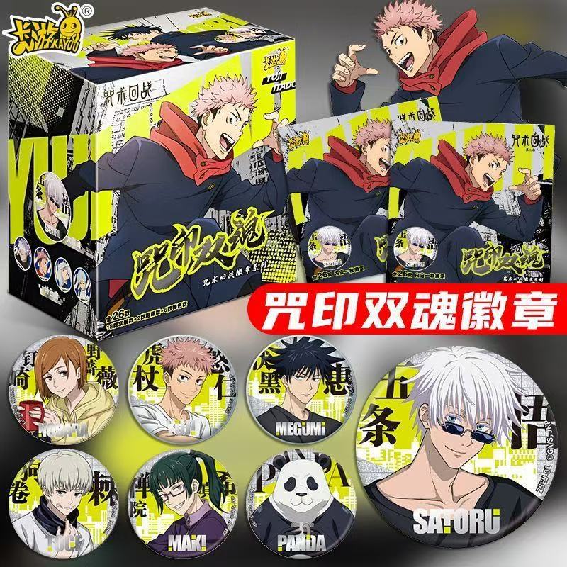Card Game Jujutsu Kaisen Volume 4 Double Soul Tin Badge Gojo Satoru Anime Full Box Set