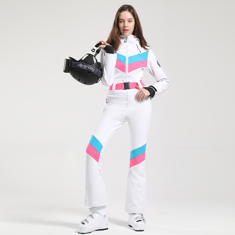 22/23 Ski Wear For Women,Double-board Outdoor Windproof,Waterproof,Breathable And Thickened Retro American Ski Wear Set
