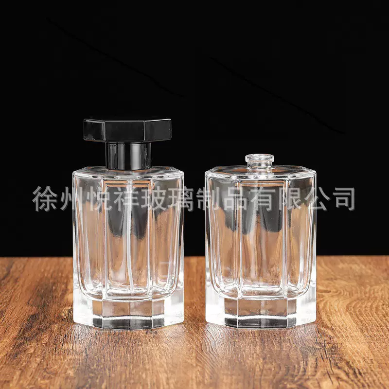 厂家批发时尚七棱香水瓶卡口香水分装瓶六棱玻璃瓶化妆品分装瓶