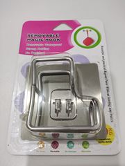 Factory direct sales bathroom traceless washbasin hook brushed stainless steel washbasin hook punch-free powerful washbasin clip hanger