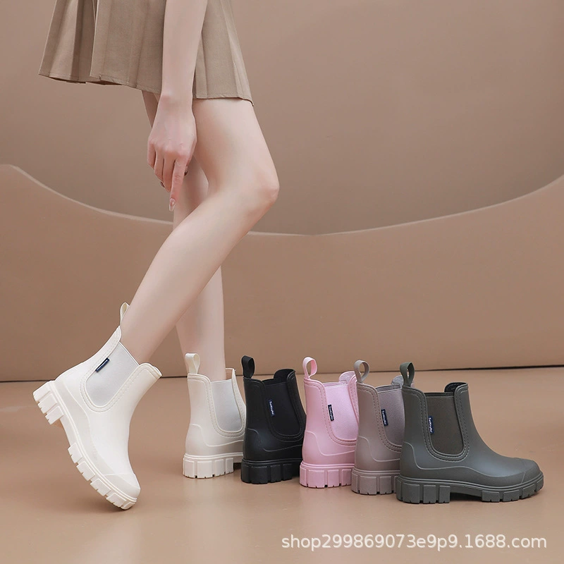 Экспорт модные короткие дождевые сапоги женские резиновые сапоги Martin сапоги нескользящие водонепроницаемые сапоги водонепроницаемые обувь для взрослых