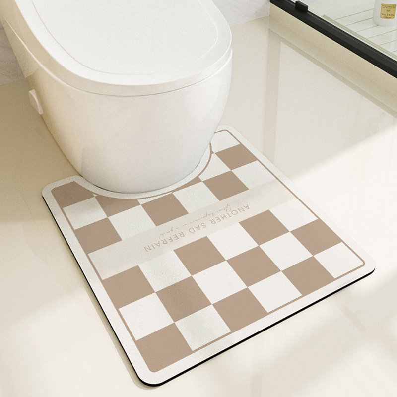 Alfombra de piso absorbente de baño nórdico baño doméstico resistente a las manchas alfombra de piso antideslizante inodoro suave alfombra de piso de barro de diatomeas