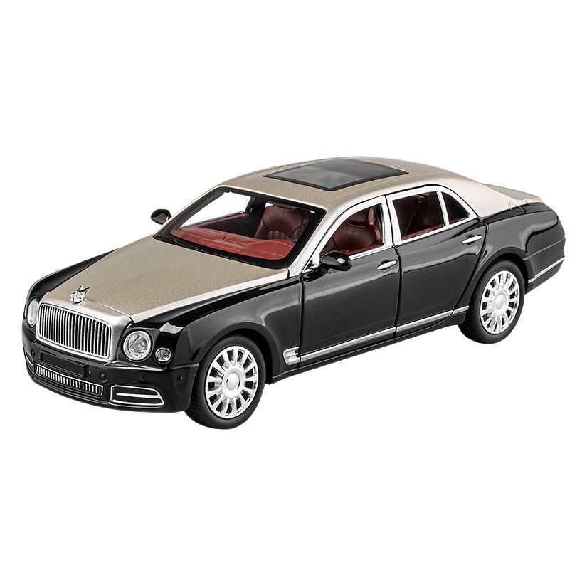 Modelo de coche de aleación 1:24 Bentley Mulsanne, coche de juguete con luz y efectos de sonido, modelo de adorno, venta al por mayor, dropshipping